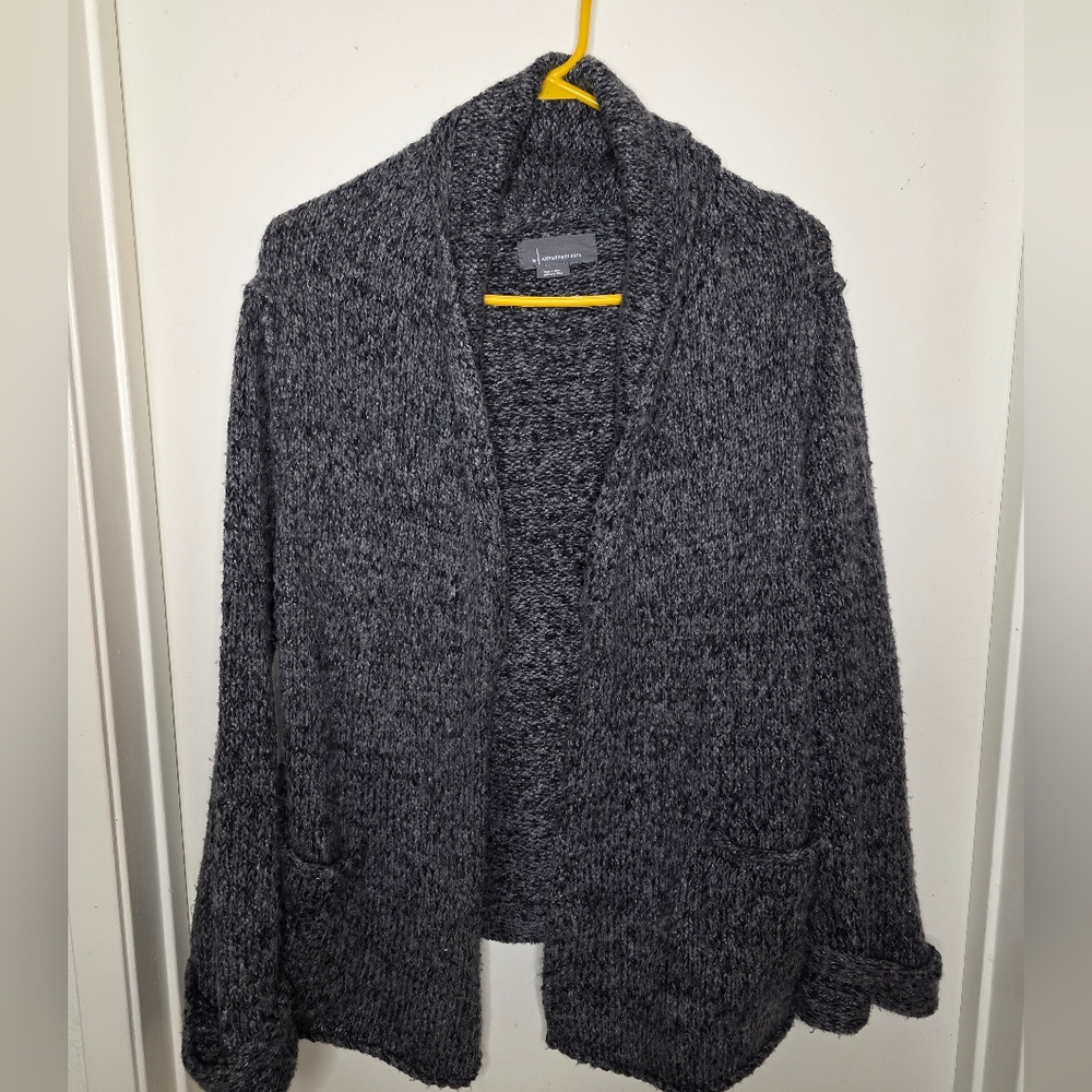 Anthropologie‎ Women's Knit Gray Cardigan Oversized Size XXS